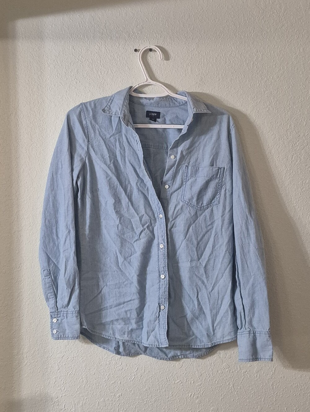 J. Crew Light Blue Women's Casual Button-Down Shirt